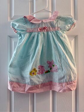 Lil Cactus Pastel Mint Bunny Dress Size 3t